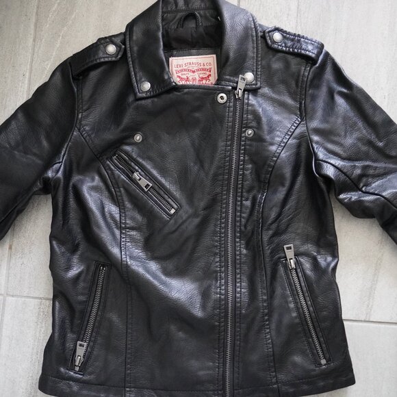 Levi’s Women’s Faux Leather Moto Jacket – Black– Size S - Picture 4 of 8